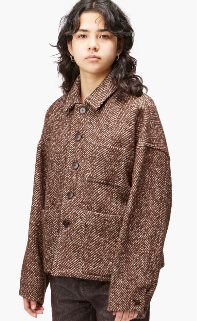 【新品未使用】オーラリー auralee ウール ショートコート ブラウン 0