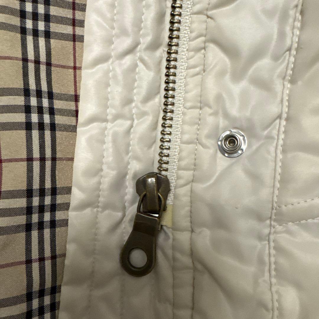 Burberry チェック柄ダウンジャケット ホワイト