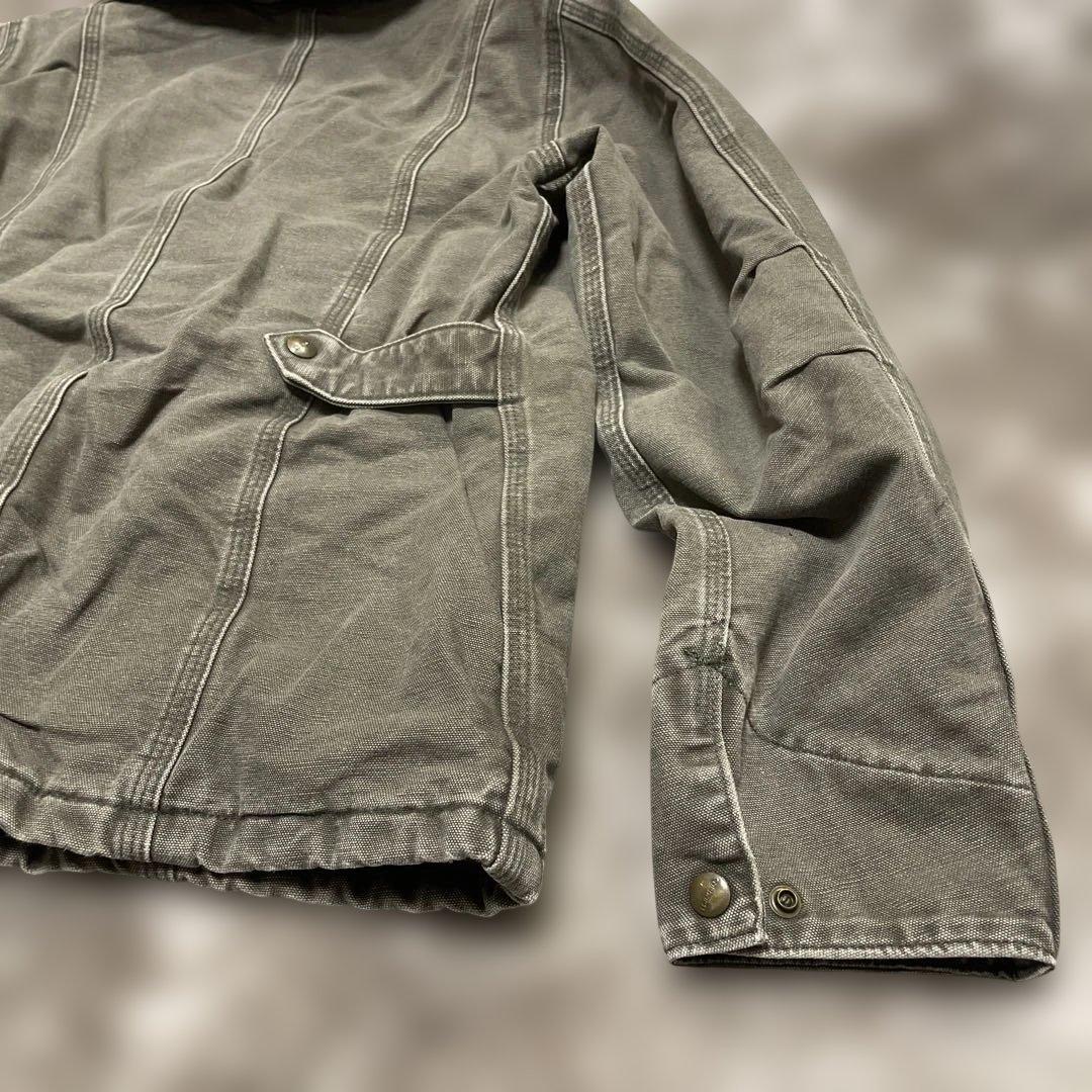 ド*君様 メキシコ製 Carhartt ダックジャケット モスグリーン サイズM