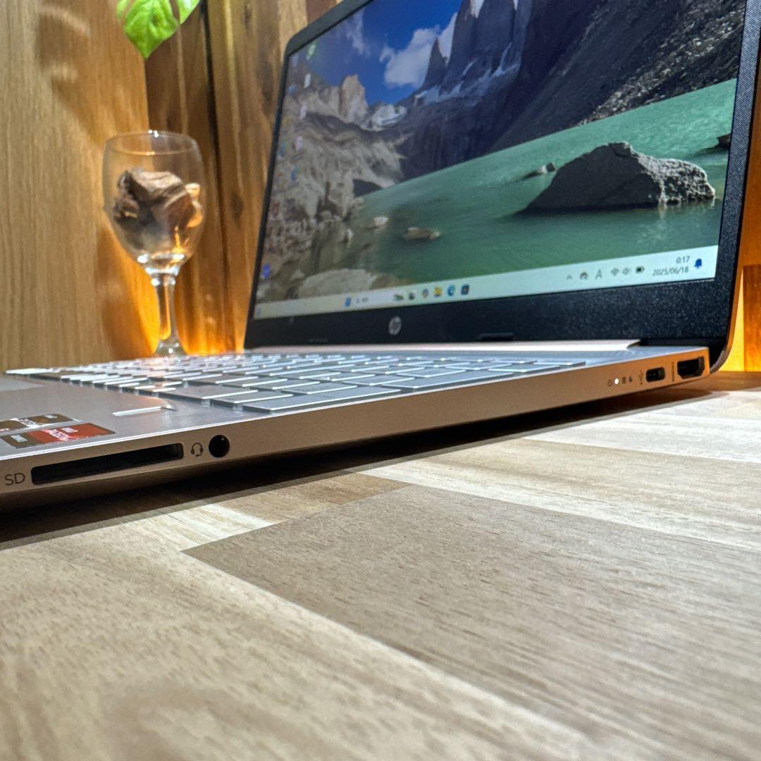 美品希少ピンク‼️HP☘Ryzen5 5500U☘SSD512GB☘ノートパソコン