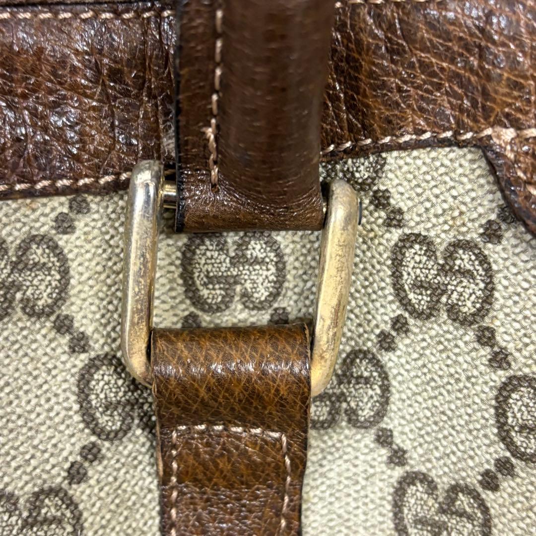 オールドグッチ　GUCCI ボストンバッグ GGキャンバス　シェリーライン　R