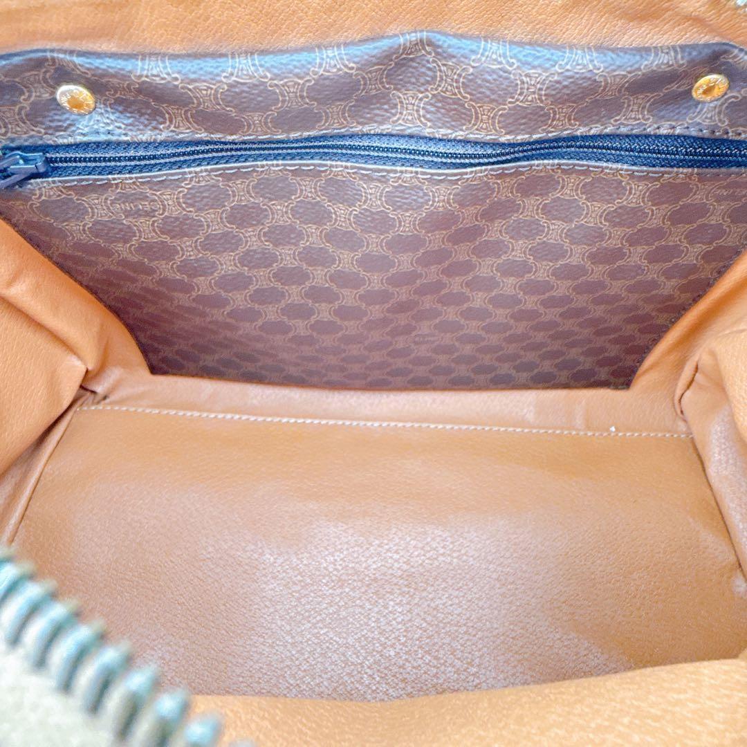 良品✨️セリーヌ マカダム ミニボストン ハンド バッグ ブラウン ヴィンテージ