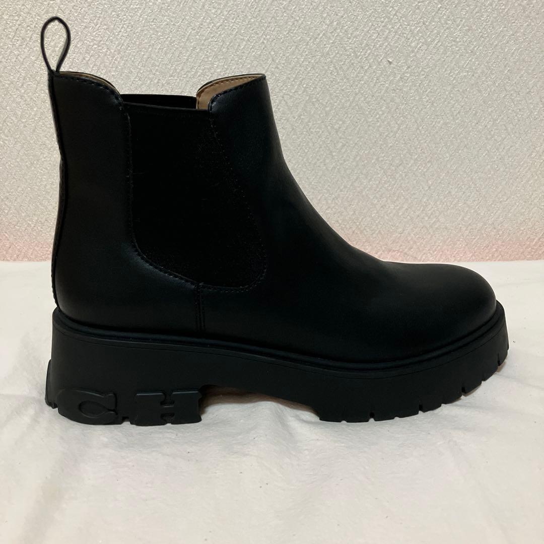 coach コーチ　サイドゴアブーツ　24.5 黒　使用頻度わずか　中も綺麗です