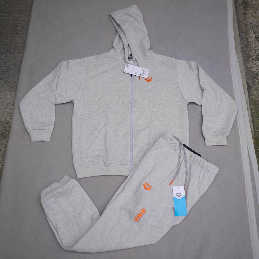 未使用 arena アリーナ スウェットセットアップ グレー S /デサント