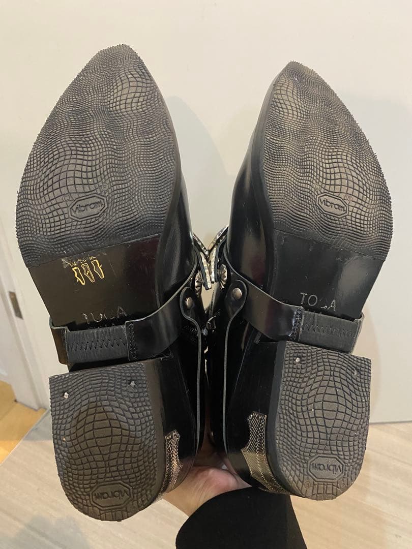 ★TOGAPULLA★本革バックルブーツ38美品