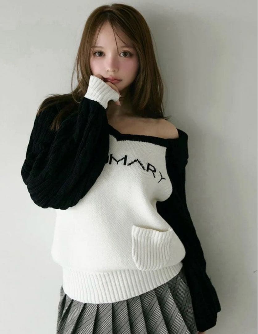 トップス ANDMARY Marie knit tops black