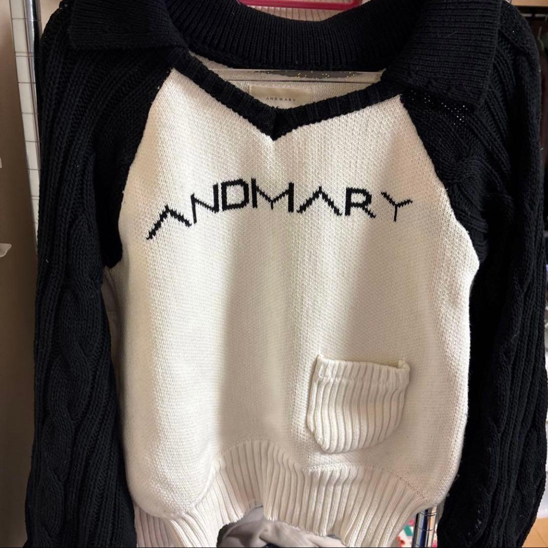 トップス ANDMARY Marie knit tops black
