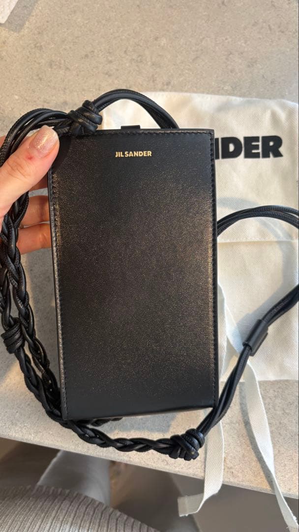 JIL SANDER ブラックショルダーバッグ