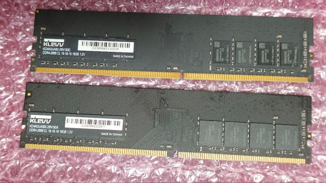 ddr4 16gx2枚 32g 動作確認済み ②