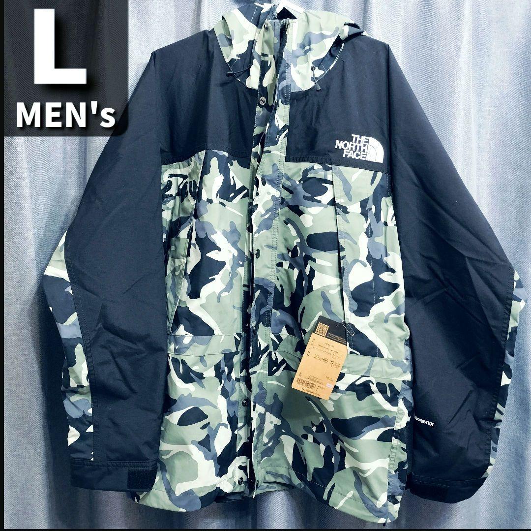 【ノースフェイス】ノベルティマウンテンライトジャケットカモフラ柄 ゴアテックス