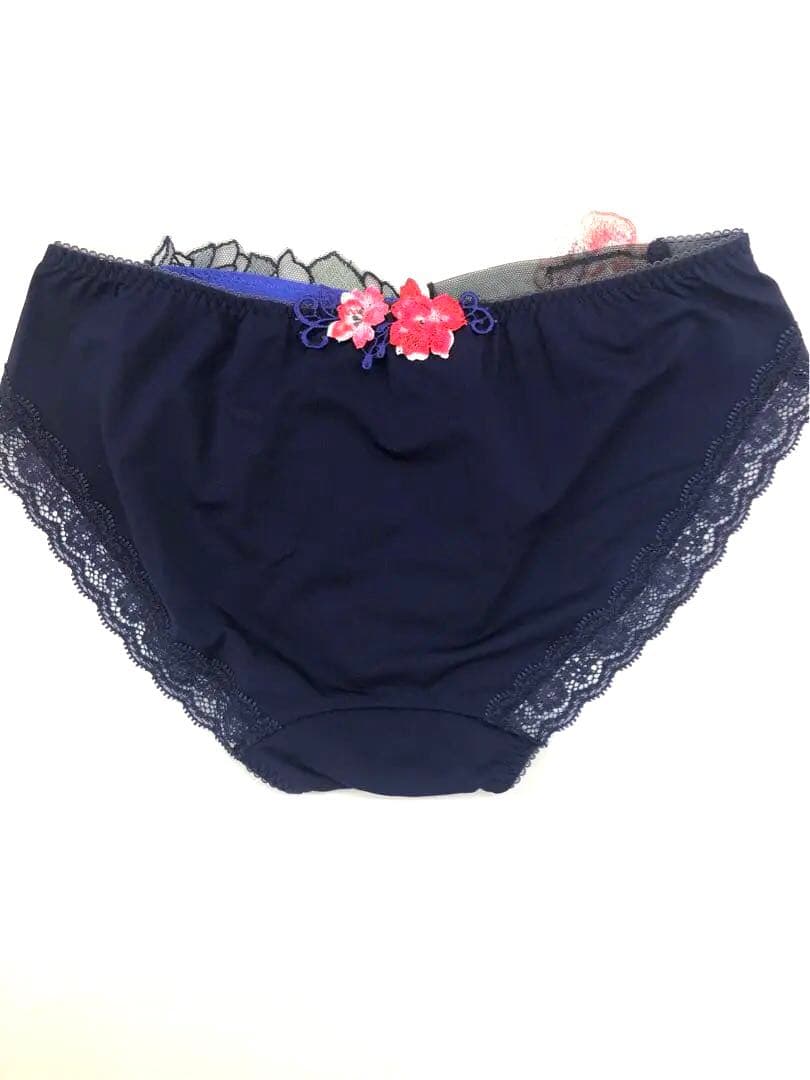 己葉さん専用　サルート56G ブラジャーショーツセット D80 ネイビー3点