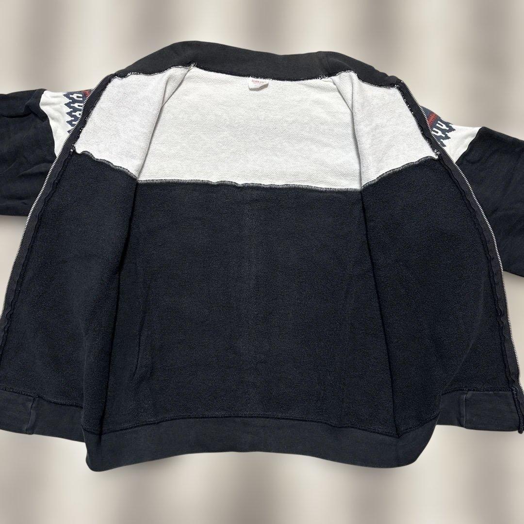 シルバーストーンスウェット　雪柄　トレーナー　Ｌ相当　黒