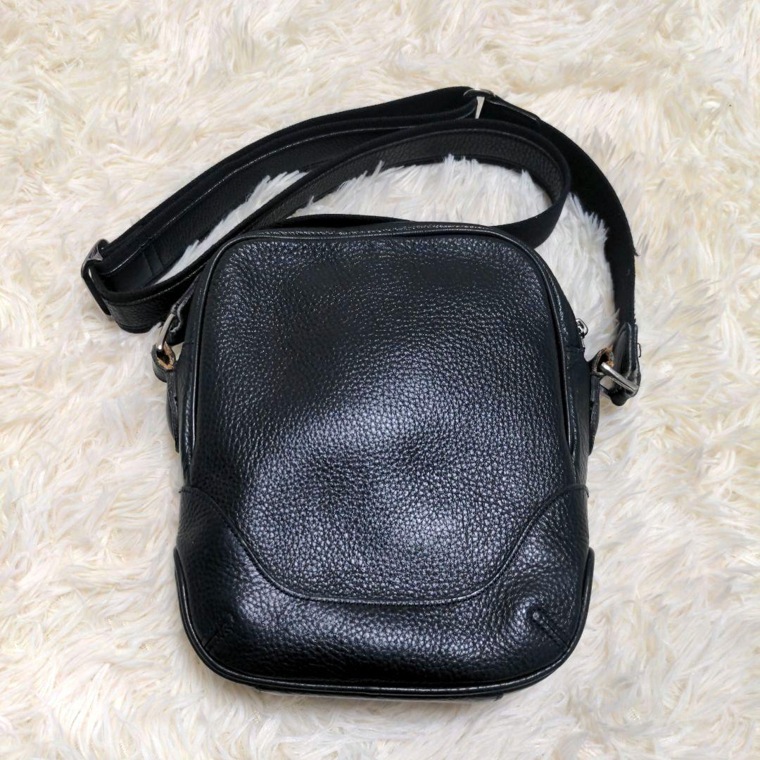 PELLE MORBIDA ペッレモルビダ ショルダーバッグ レザー ネイビー