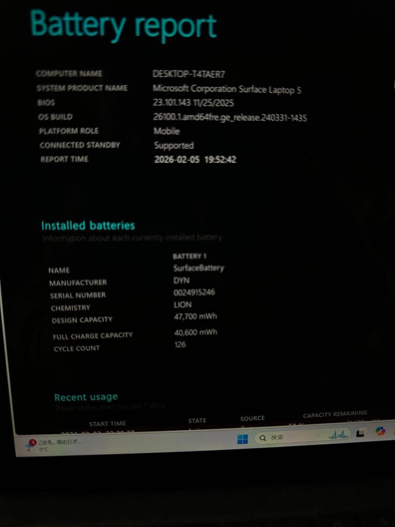 Windowsノート本体 Microsoft Surface Laptop5 i5-1245 16/256