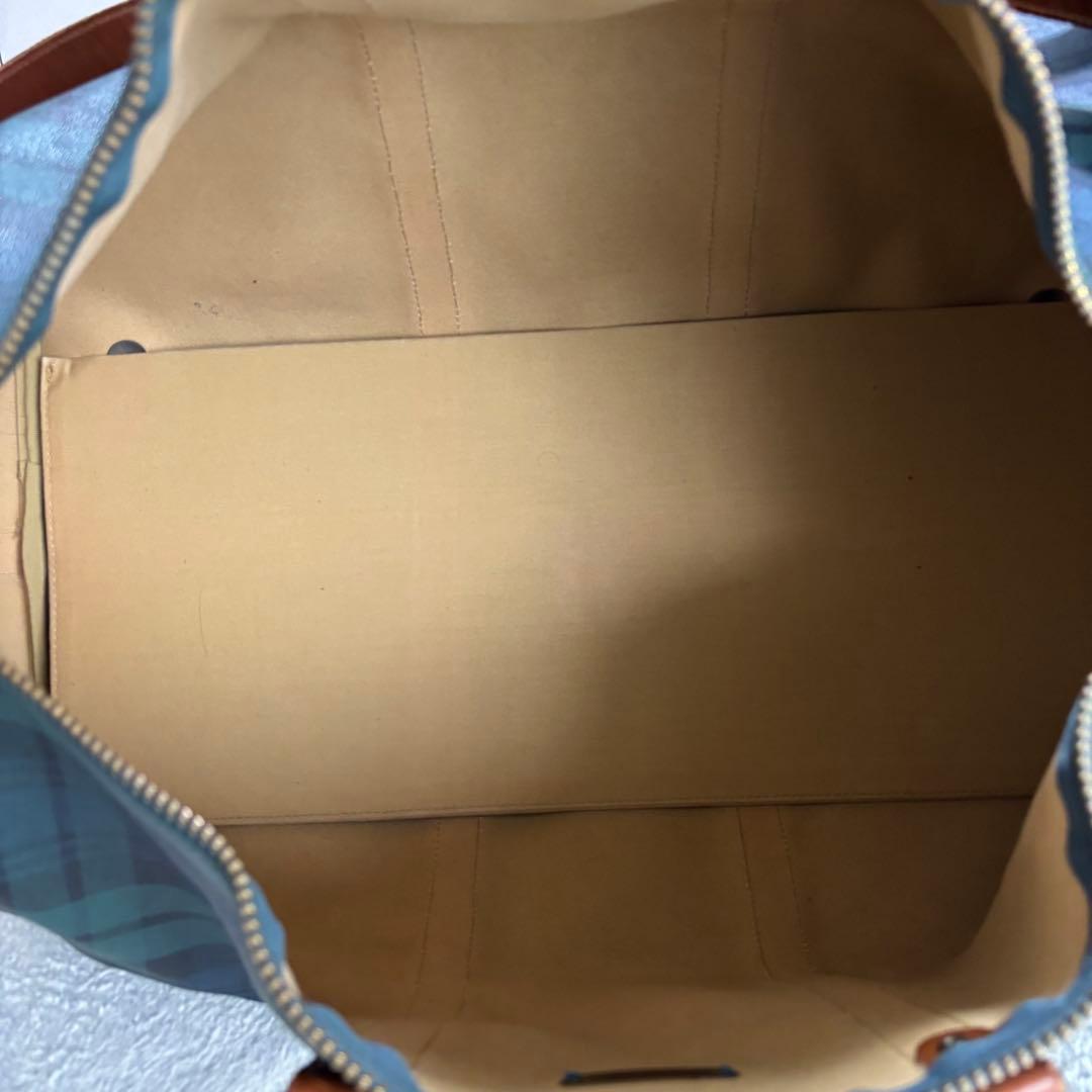 美品 ポロラルフローレン ブラックウォッチ 2WAY ボストンバッグ グリーン