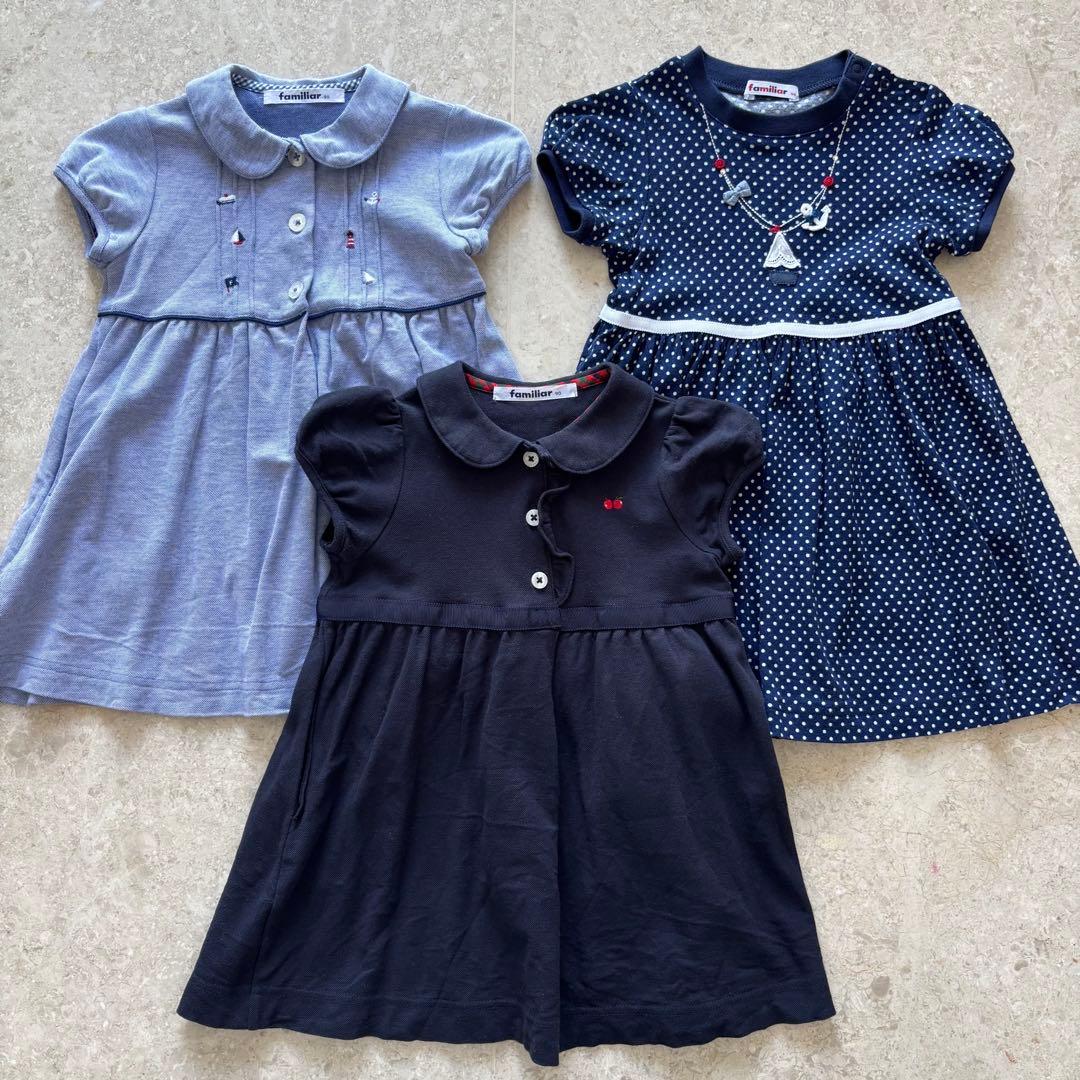 familiar ワンピース 3着セット 90cm