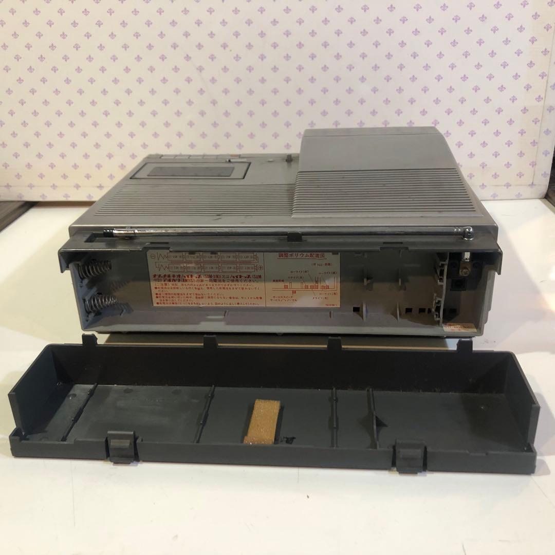 National TH6-X30 ブラウン管TV付 ラジカセ 通電確認済み