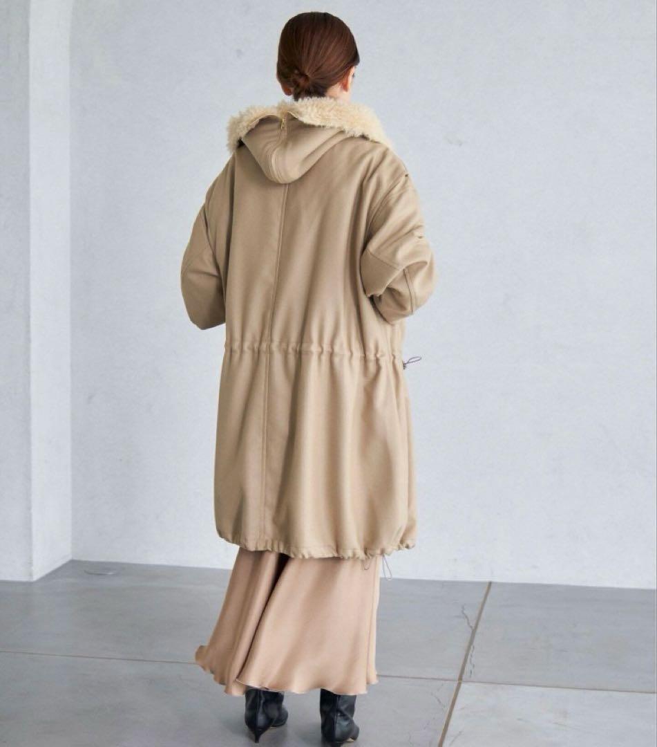【タグ付新品】IENA24AW定価72,600円ウールモッズコートベージュ38