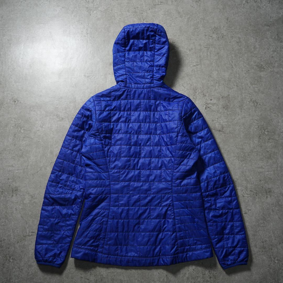 Patagonia ナノパフフーディ レディース ブルー