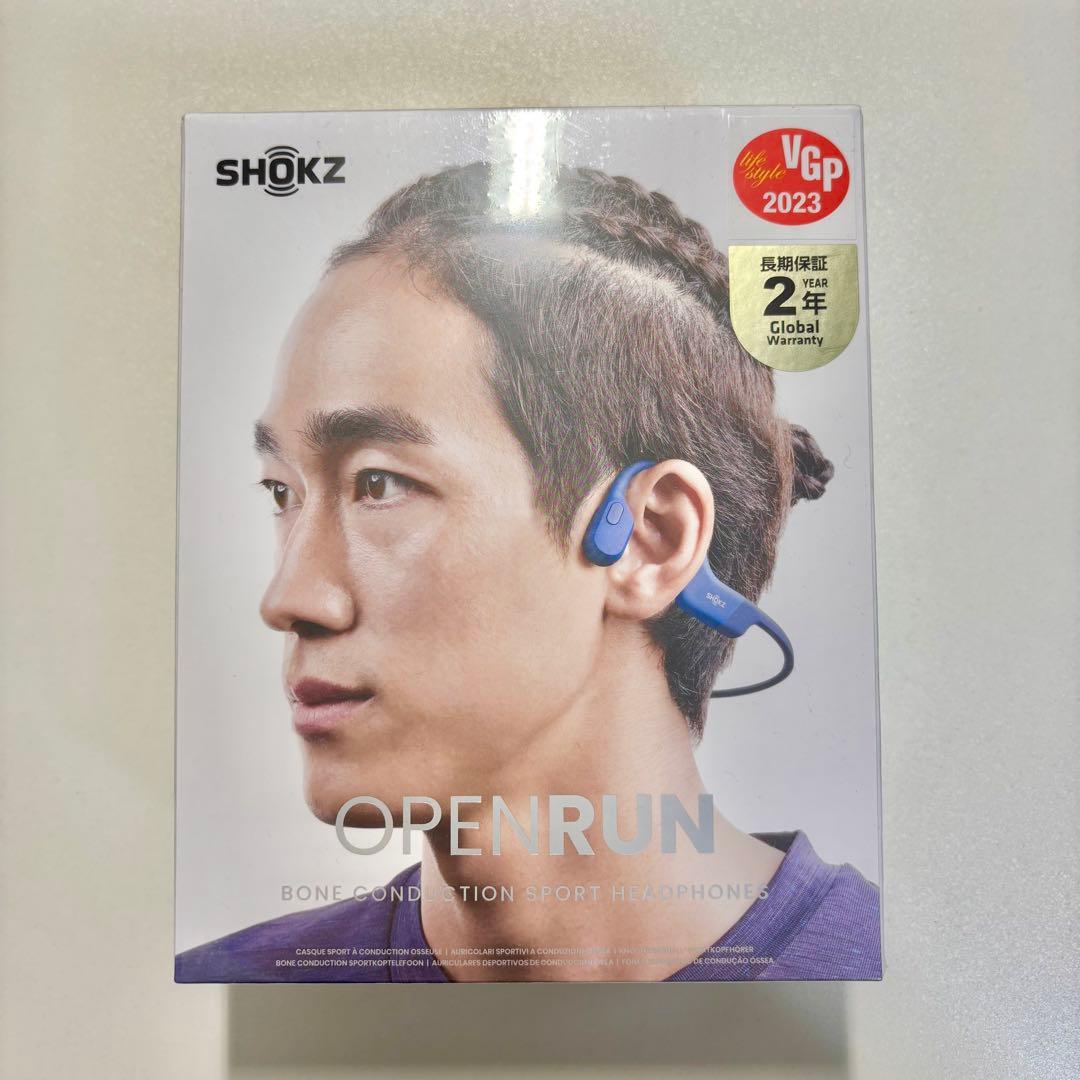 【新品】SHOKZ OPENRUN 骨伝導イヤホン ブルー