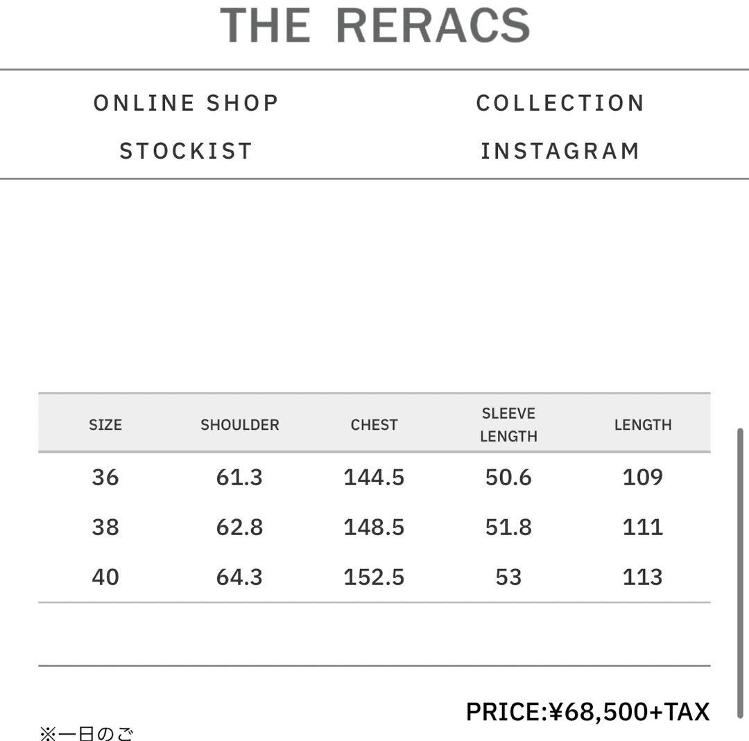 【美品】THE RERACS /モッズロングコート　BLACK 36