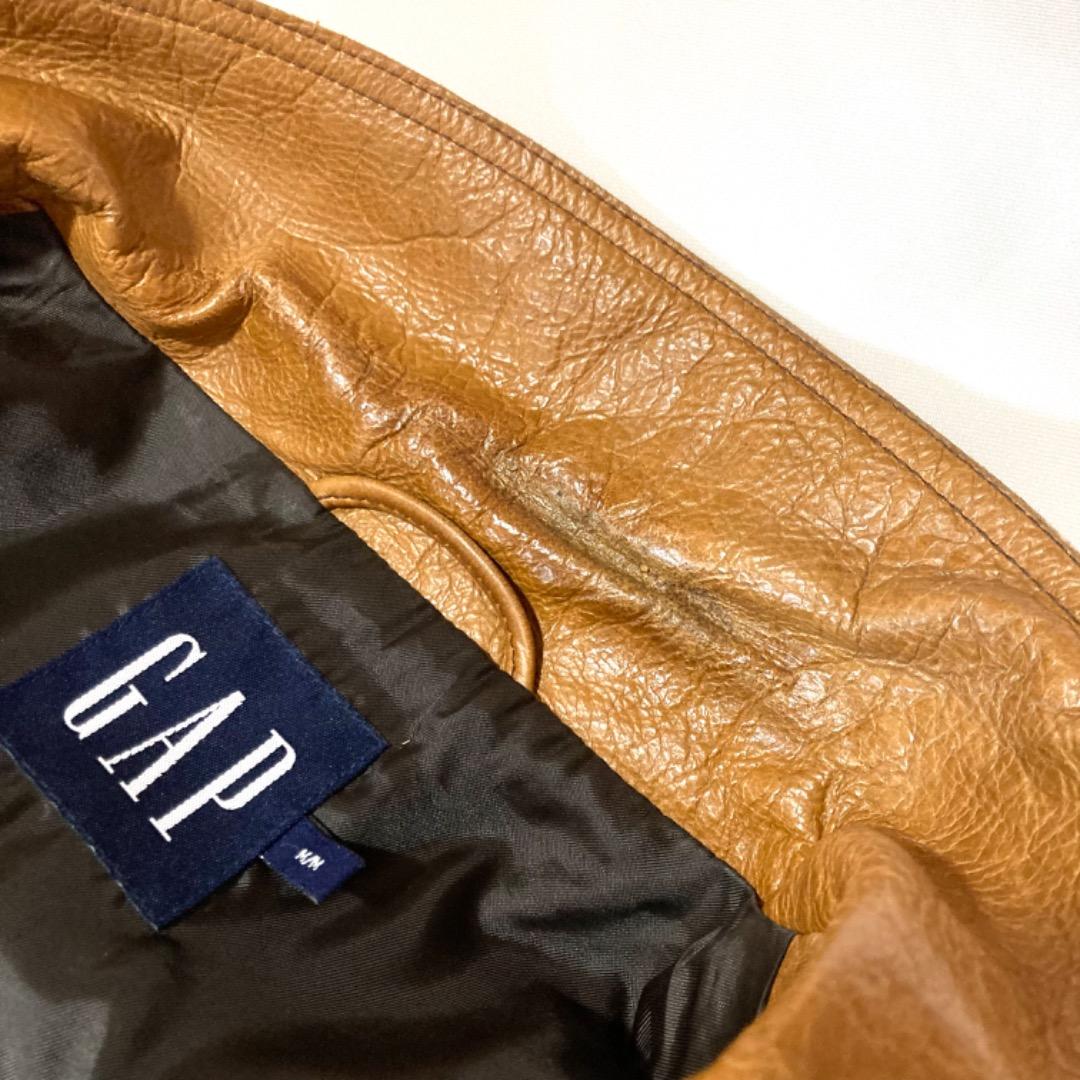 00's GAP オールドギャップ レザージャケット シングルライダース M