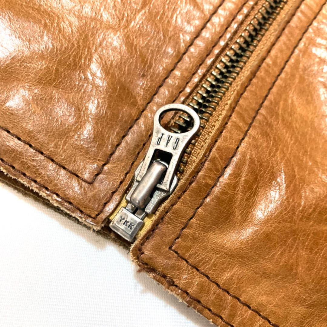 00's GAP オールドギャップ レザージャケット シングルライダース M