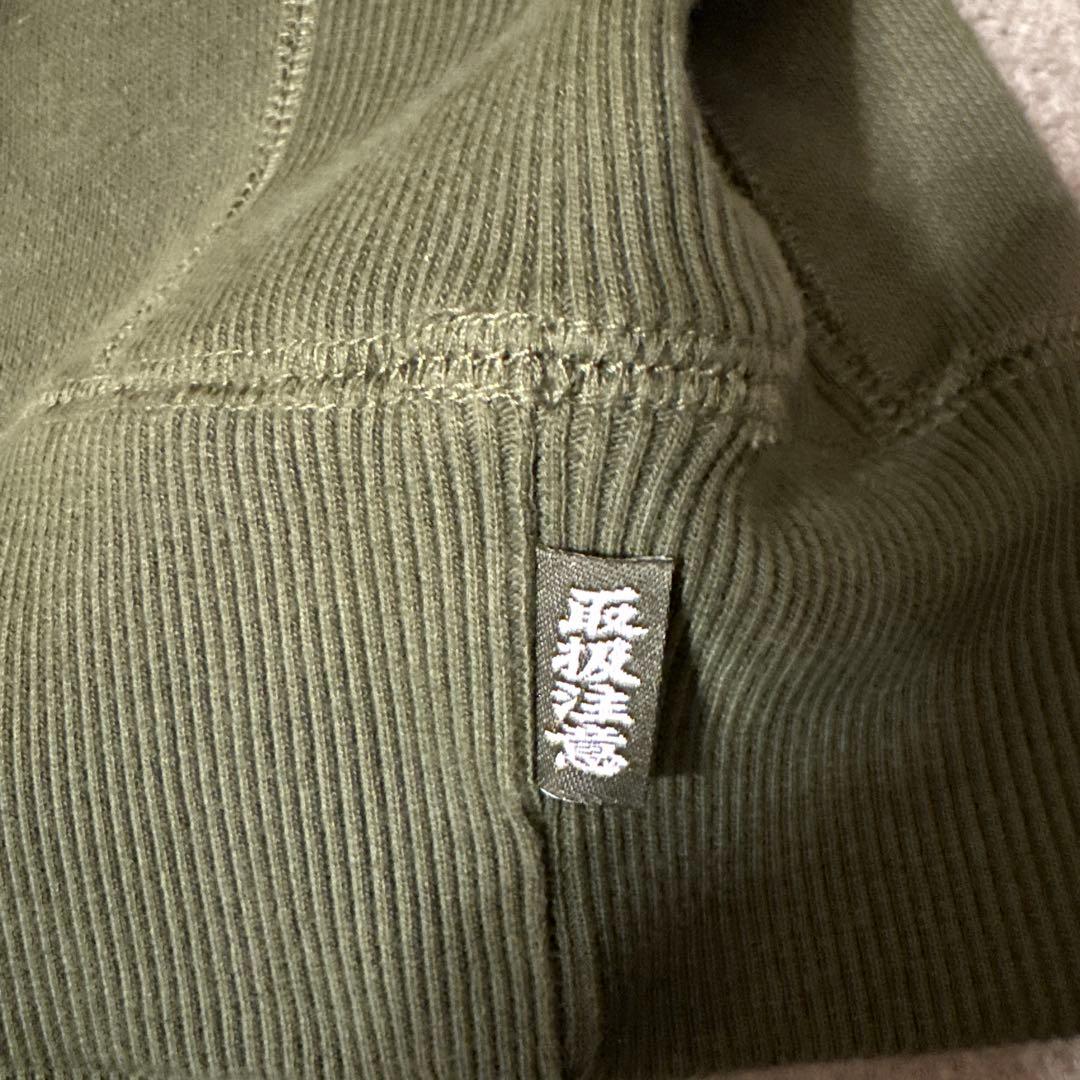 ブラックアイパッチ 黒眼帯 バックプリント 家紋ロゴ パーカー L