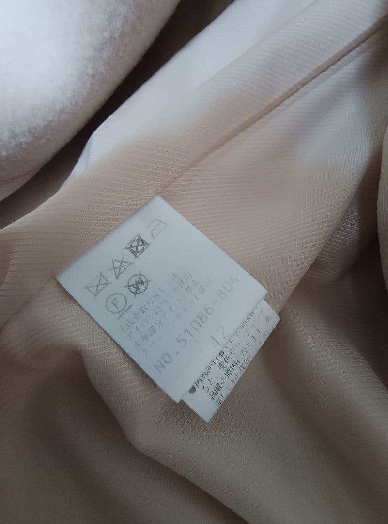 5.4万　Rose Tiara フォックスファー　ダッフルコート　ピンク　42