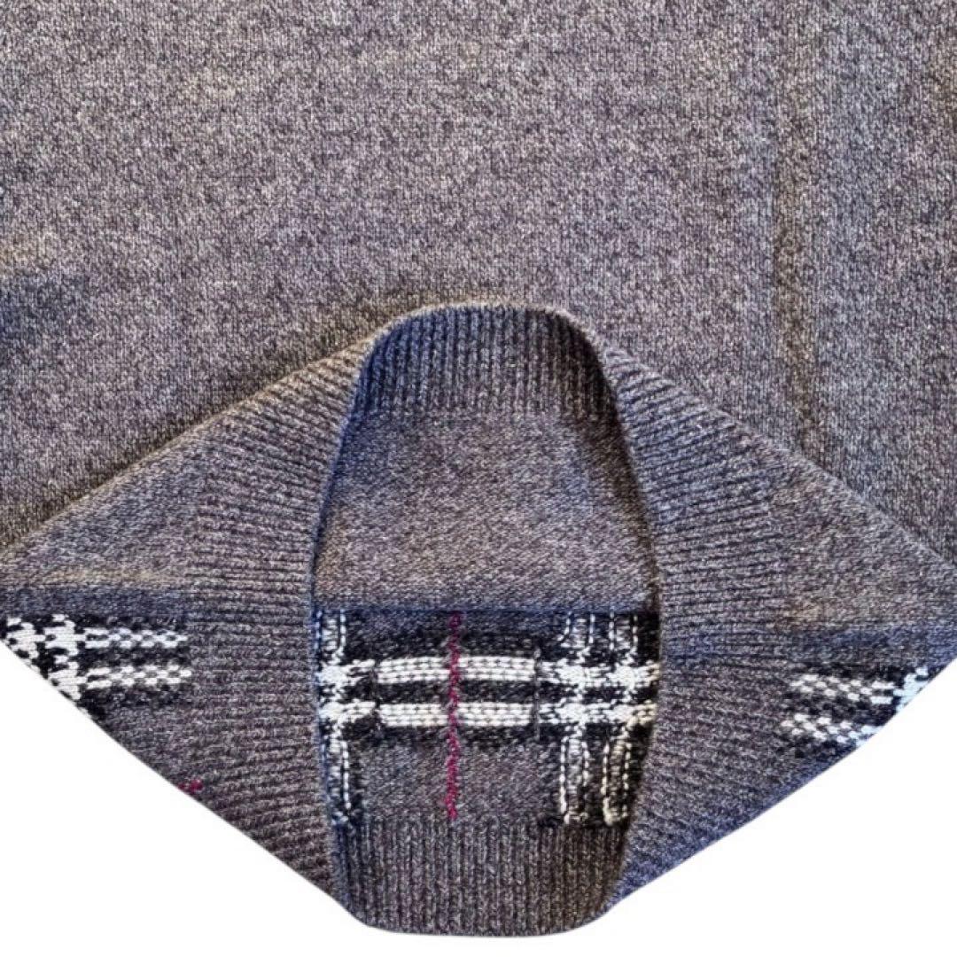 つば絢ひか様 新品級✨バーバリーロンドン ニットセーター ノバチェックメンズ羊毛