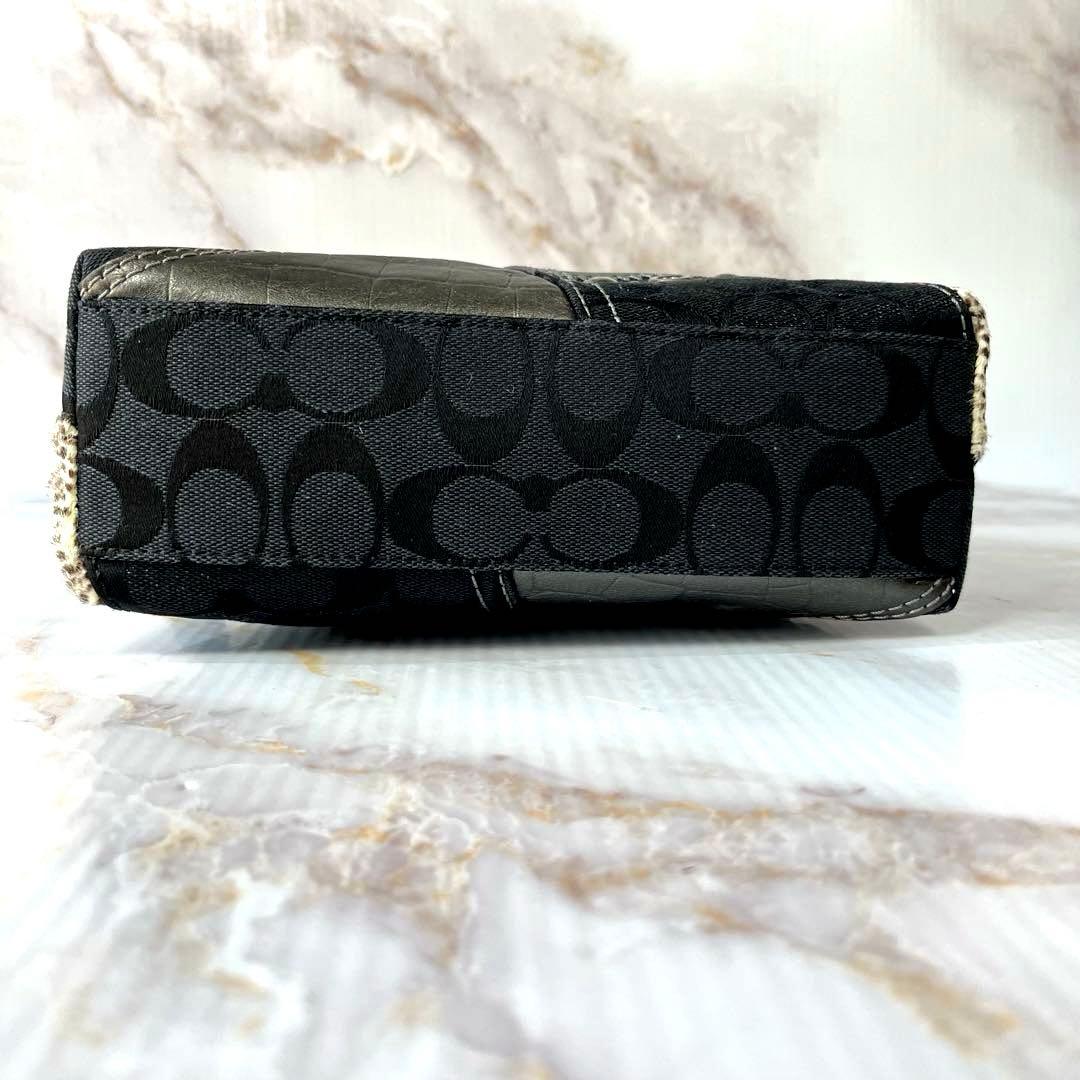 【希少・未使用】COACH アクセサリーポーチ パッチワークアニマル柄 ブラック