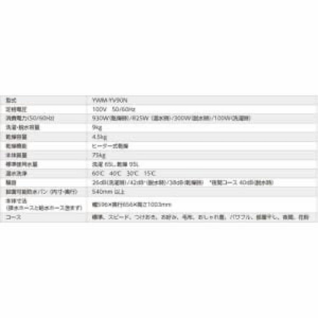 2025年式/ドラム式洗濯乾燥機/YMW-YV90N/リユース