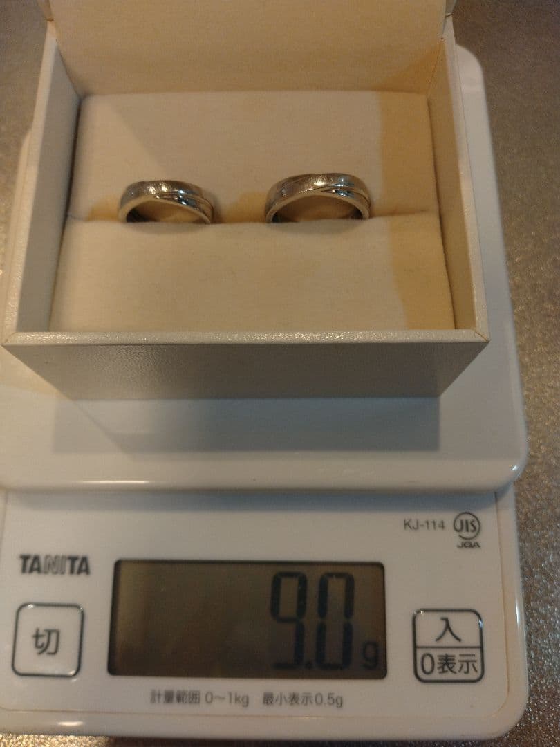 PT900　ペアリングシンプルリング 2個セット 9.0g