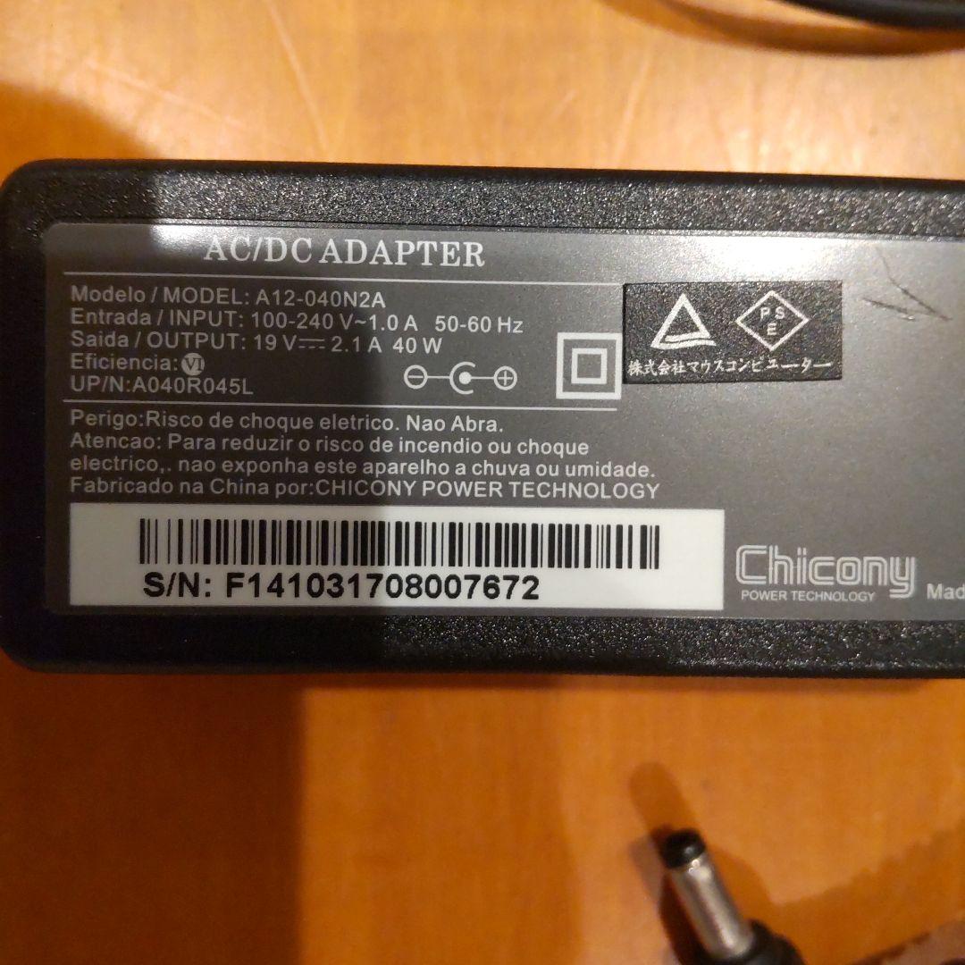 mouse ブラック ノートPC 本体 ACアダプター付き