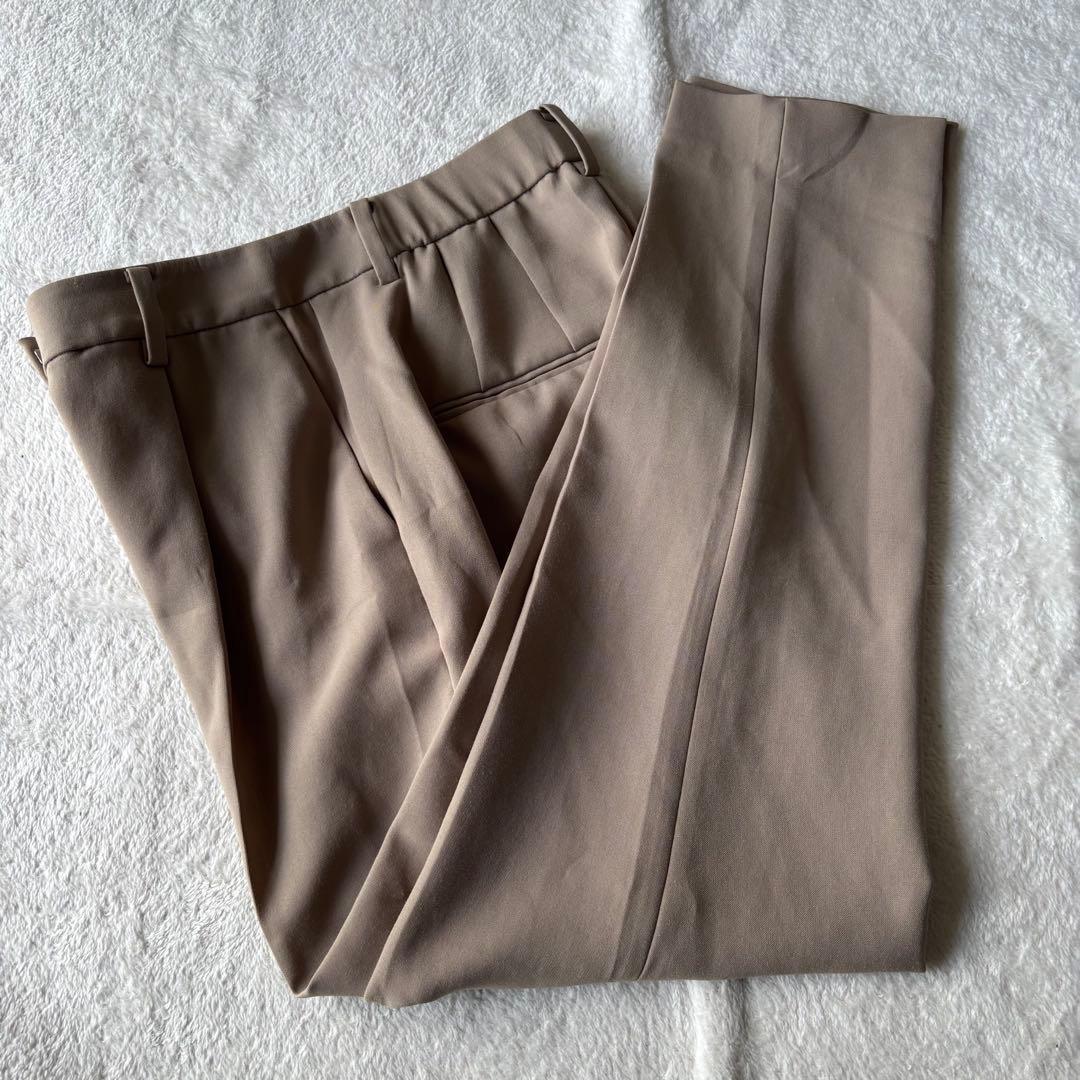 ✨️美品✨️ PLST プラステ スーツ ノーカラー ベージュ XS ストレッチ