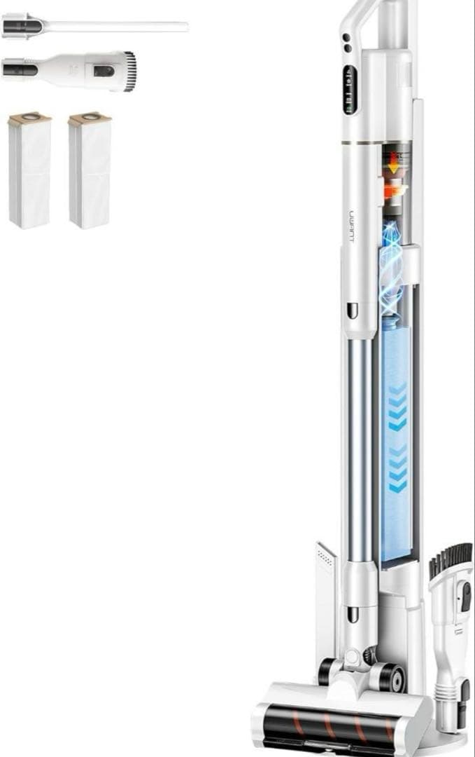 【最新モデル】50000Pa超吸引コードレス掃除機 自動ゴミ収集 LEDライト付