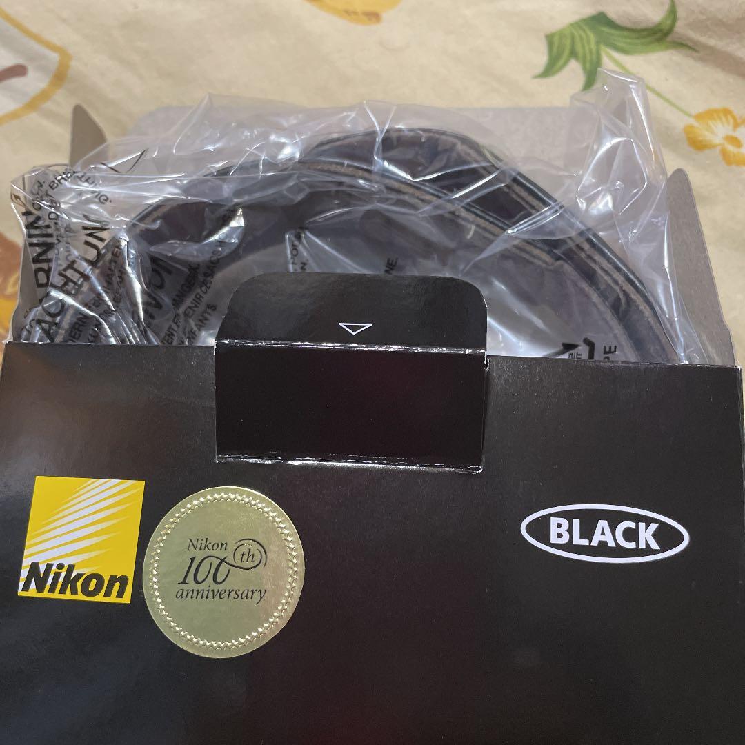 Nikon ニコン100周年記念　プレミアカメラ　ストラップ レザー ブラック