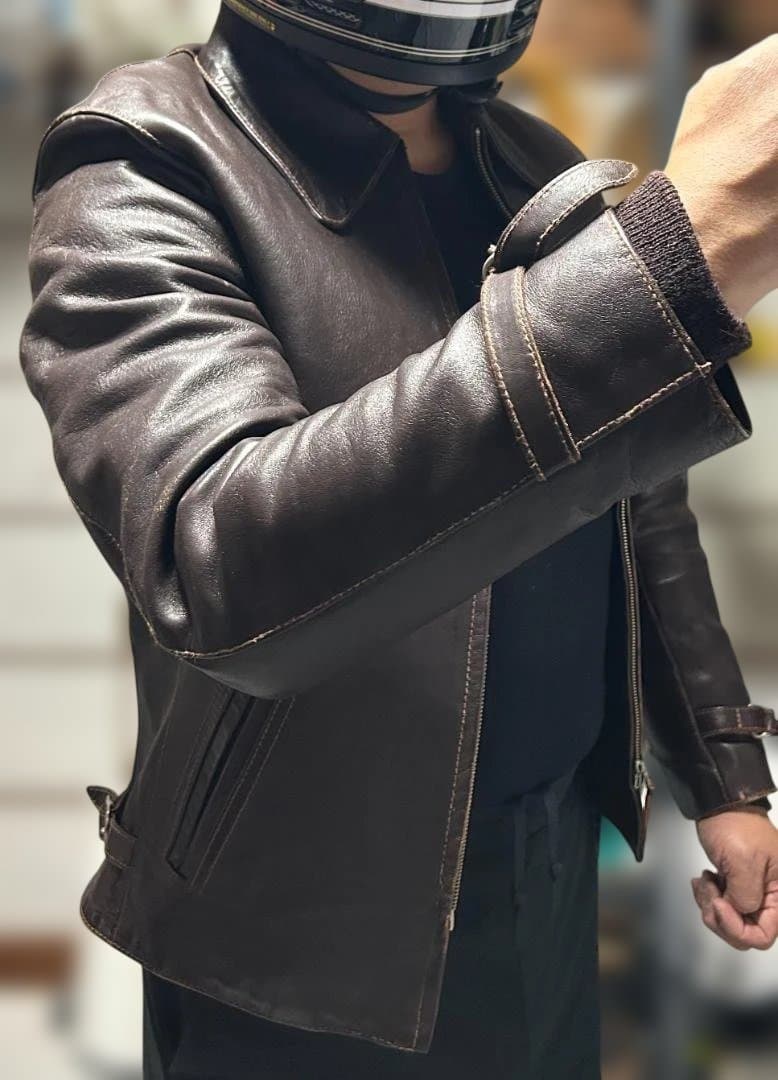 High Notch（ハイノッチ）ホースハイド レザーイダース 古着 38