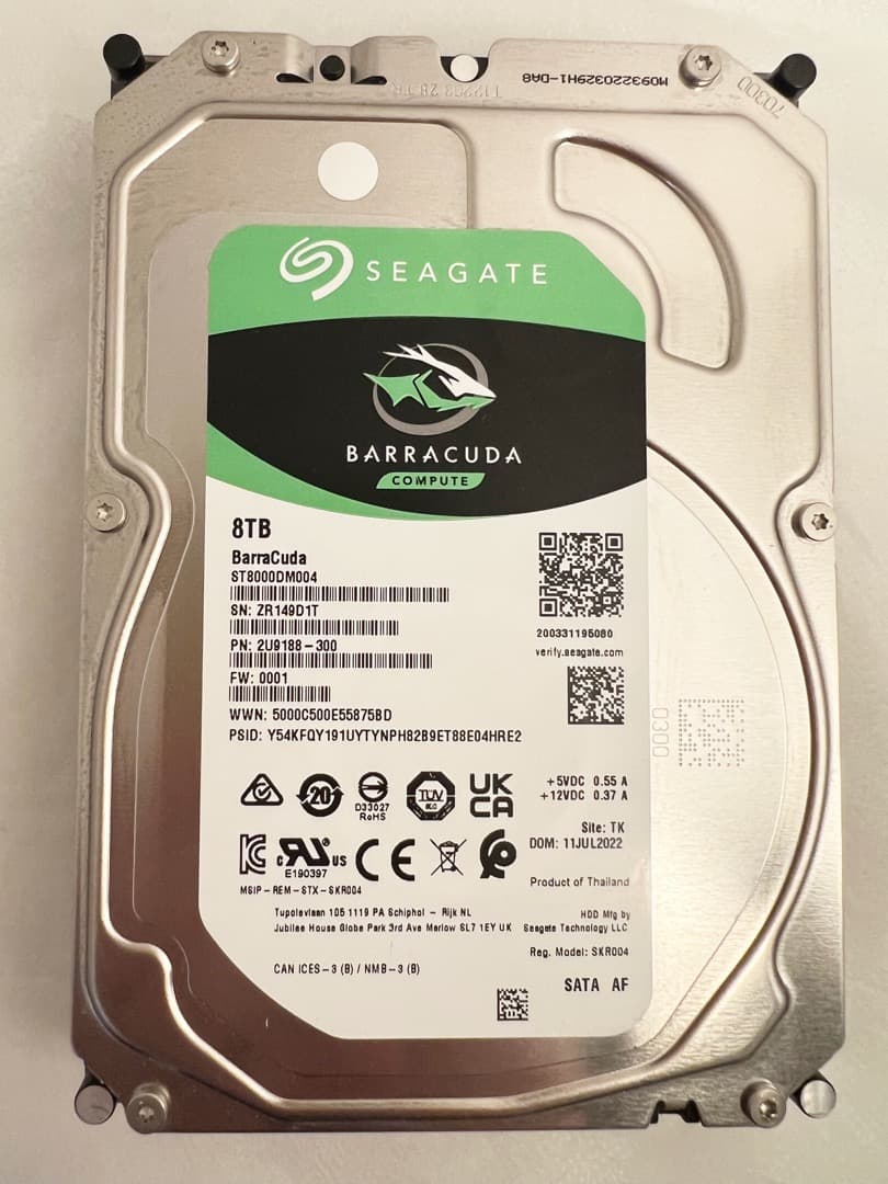 ☆SEAGATE ST8000DM004 [8TB SATA600]★正常150