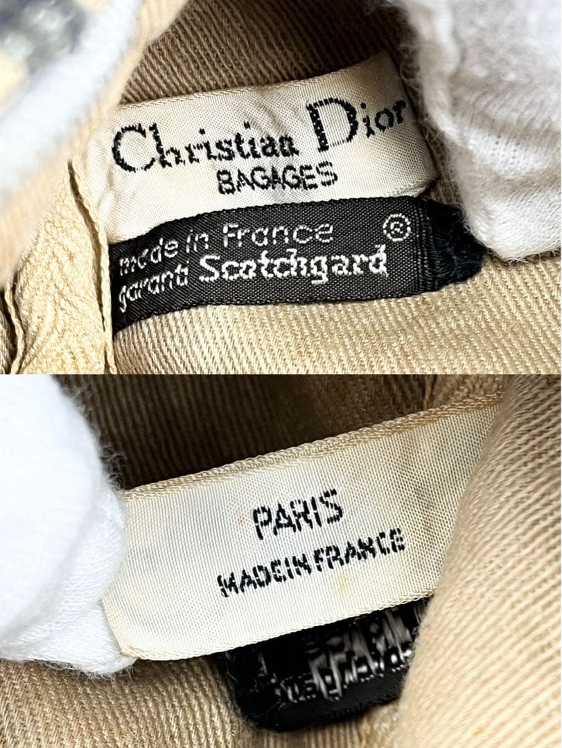 【良品】クリスチャンディオール トロッター ボストンバッグ ネイビー