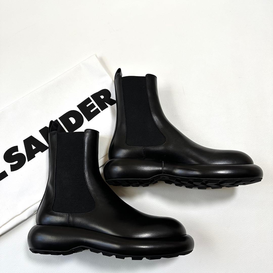 お値下げ本日限り　JIL SANDER ブラック サイドゴアブーツ 37