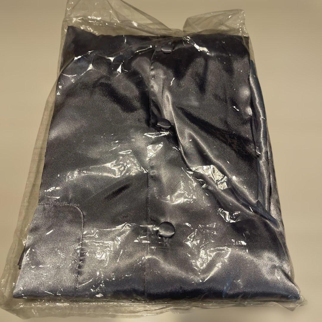 シルバー 100%シルク パジャマ 14号 Mサイズ