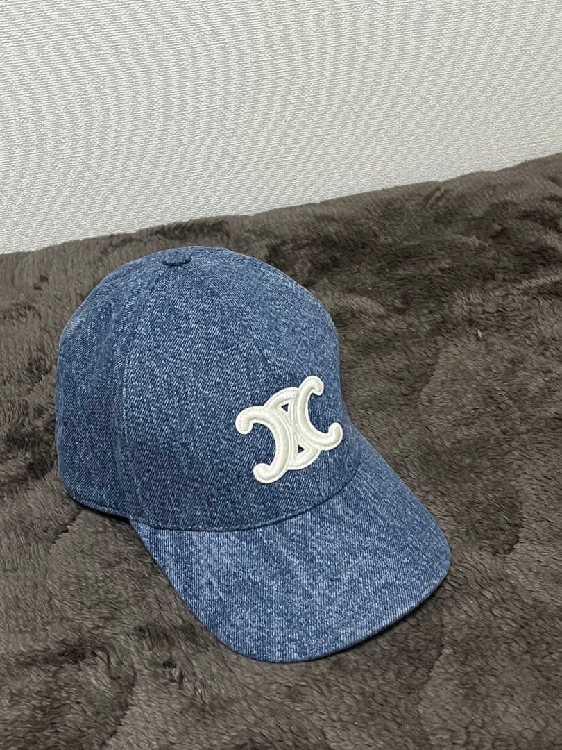 CELINE トリオンフ ベースボールキャップ / ユニオンウォッシュ デニム