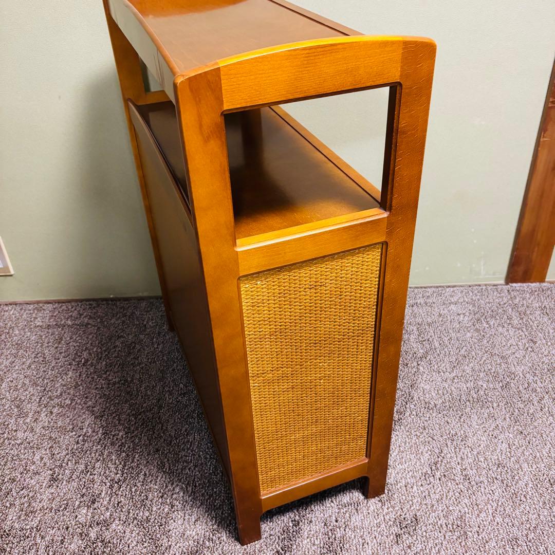 オールドカリモク　電話台　FAX台　キャビネット　昭和レトロ