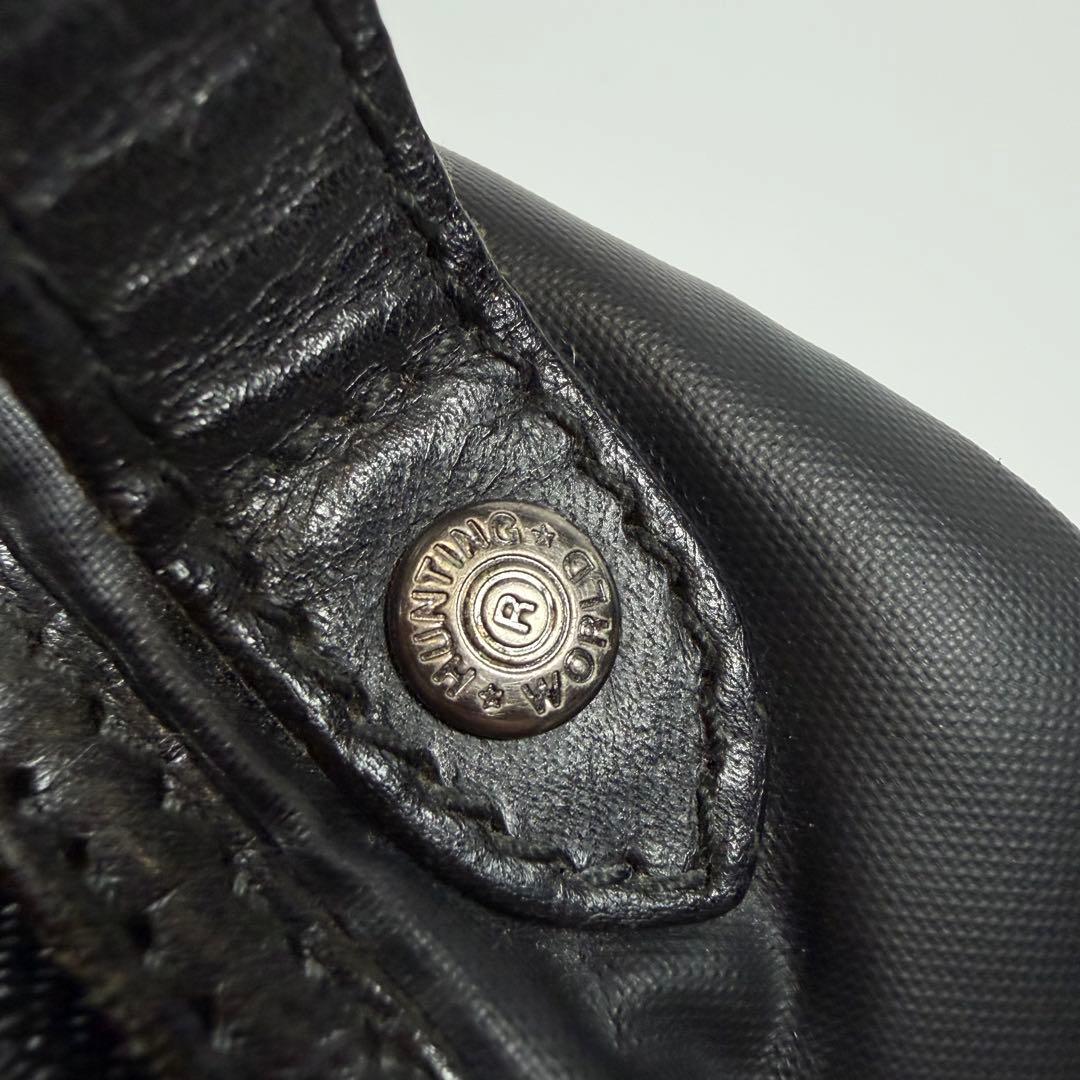 【極美品】ハンティングワールド　ショルダーバッグ　2way バチューサーパス　黒