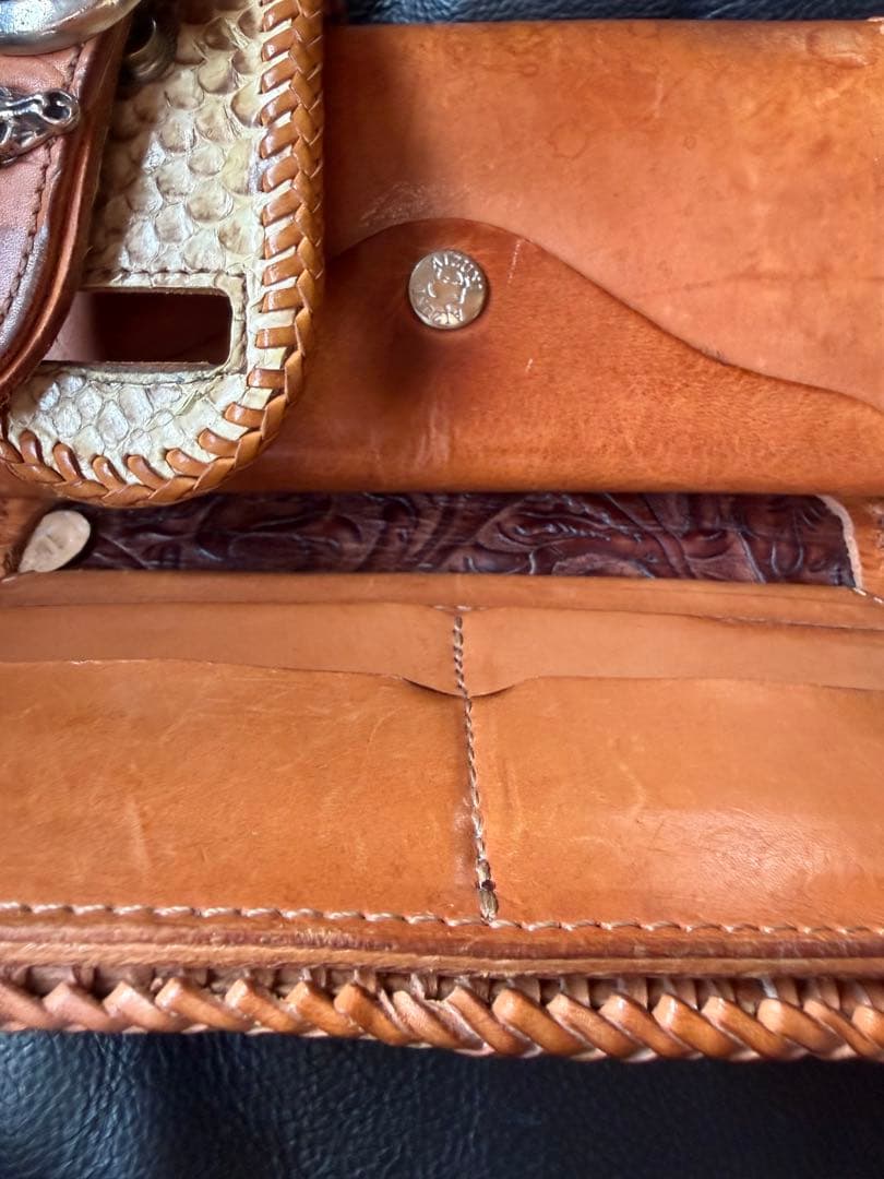 アルズニ　長財布　希少焼印オーダーメイドカスタム　美品ライダース