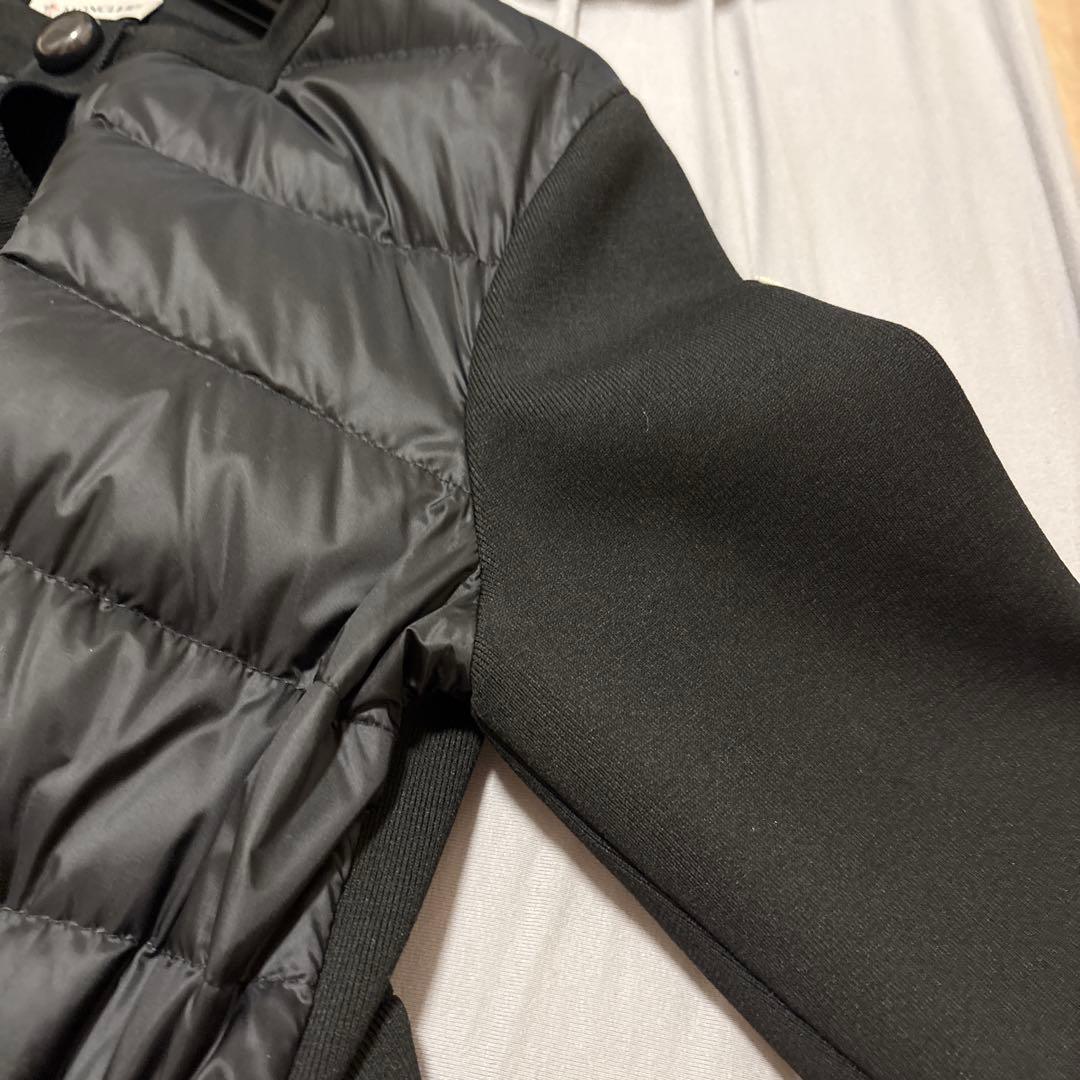 本日最終お値下げMONCLER ブラック ショート丈異素材ダウンジャケット
