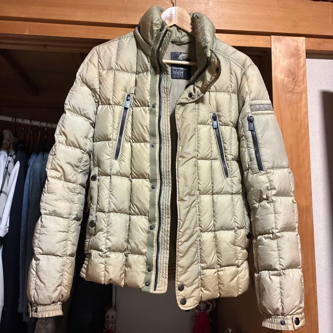 よ*ん様 ベージュ グースダウン キルティングジャケット
