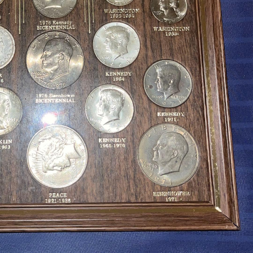 アメリカ 銀貨 US Type Coin Set 20世紀 古銭 硬貨 フレーム