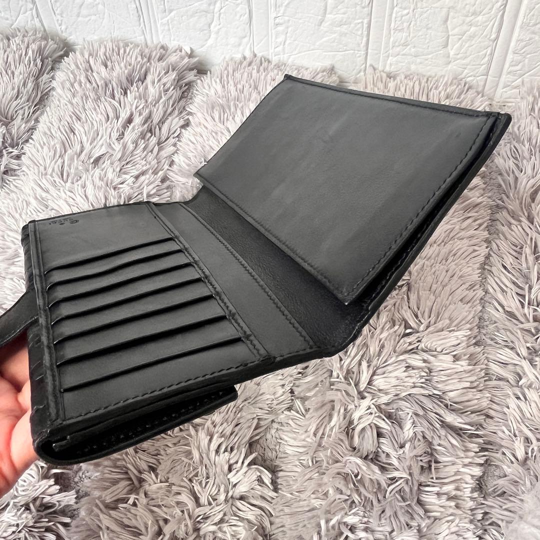 美品✨GUCCI ホースビット型押し　レザー　ロゴ金具　ブラック　長財布